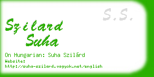 szilard suha business card